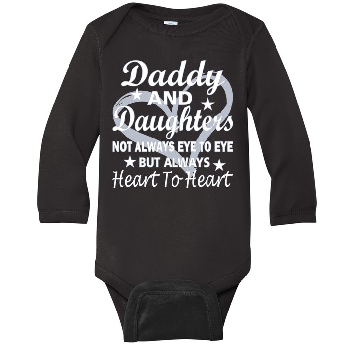 Daddy And Daughters Always Heart To Heart Baby Long Sleeve Bodysuit