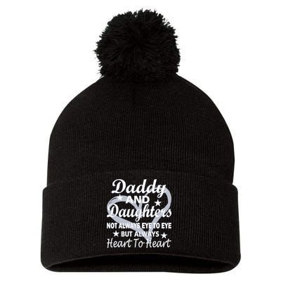 Daddy And Daughters Always Heart To Heart Pom Pom 12in Knit Beanie