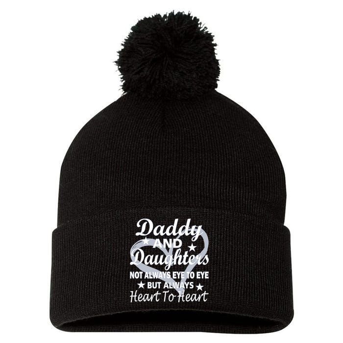 Daddy And Daughters Always Heart To Heart Pom Pom 12in Knit Beanie