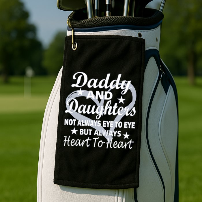 Daddy And Daughters Always Heart To Heart Golf Towel