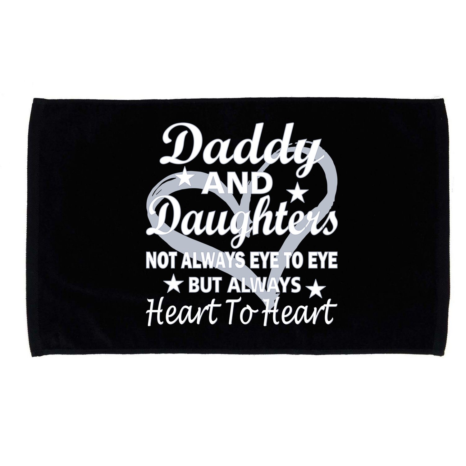 Daddy And Daughters Always Heart To Heart Microfiber Hand Towel