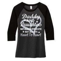 Daddy And Daughters Always Heart To Heart Women's Tri-Blend 3/4-Sleeve Raglan Shirt