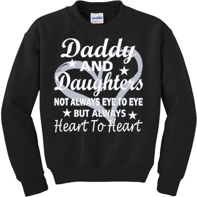 Daddy And Daughters Always Heart To Heart Kids Sweatshirt