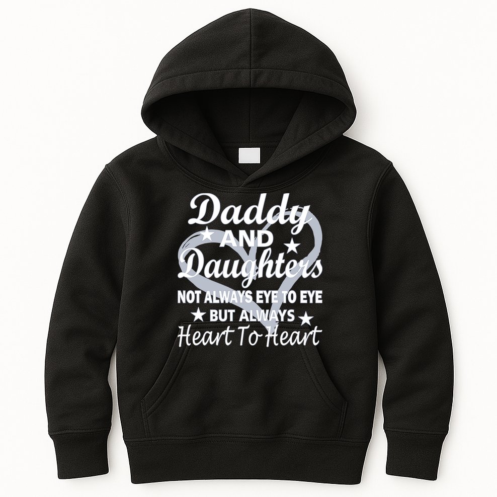 Daddy And Daughters Always Heart To Heart Kids Hoodie