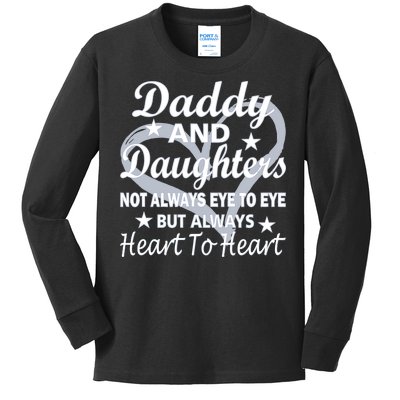 Daddy And Daughters Always Heart To Heart Kids Long Sleeve Shirt