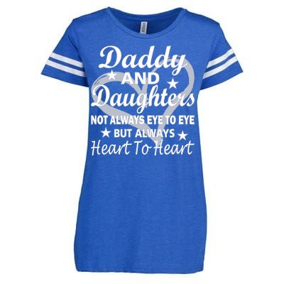 Daddy And Daughters Always Heart To Heart Enza Ladies Jersey Football T-Shirt