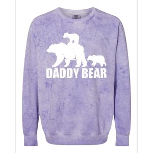 Daddy Bear With Twin Cubs Father's Day Colorblast Crewneck Sweatshirt