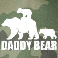 Daddy Bear With Twin Cubs Father's Day Legacy Tie Dye Trucker Hat