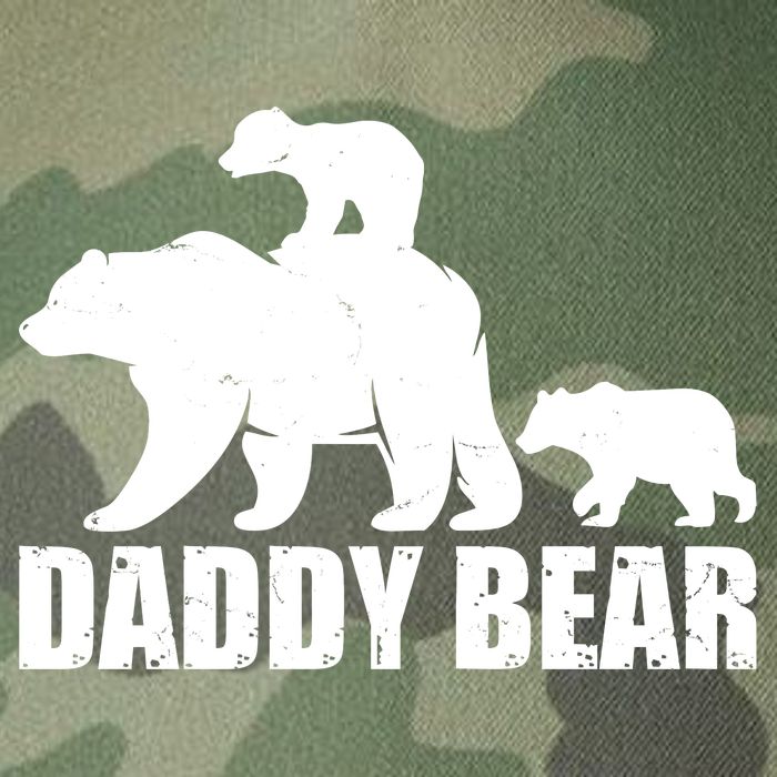 Daddy Bear With Twin Cubs Father's Day Legacy Tie Dye Trucker Hat