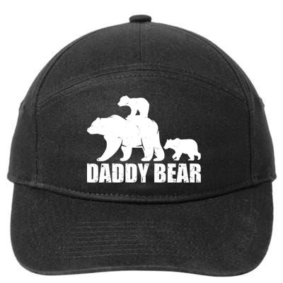 Daddy Bear With Twin Cubs Father's Day 7-Panel Snapback Hat