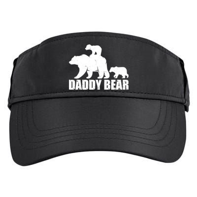 Daddy Bear With Twin Cubs Father's Day Adult Drive Performance Visor