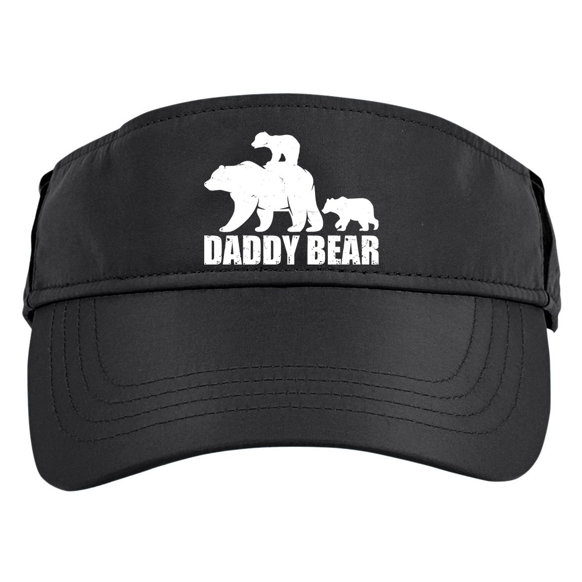 Daddy Bear With Twin Cubs Father's Day Adult Drive Performance Visor