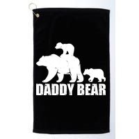 Daddy Bear With Twin Cubs Father's Day Golf Towel