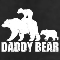 Daddy Bear With Twin Cubs Father's Day Golf Towel