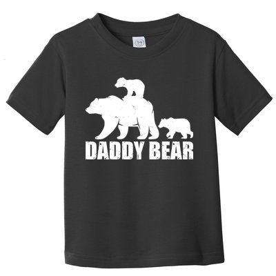 Daddy Bear With Twin Cubs Father's Day Toddler T-Shirt