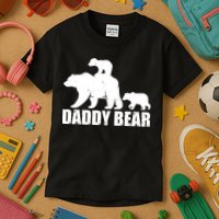 Daddy Bear With Twin Cubs Father's Day Kids T-Shirt