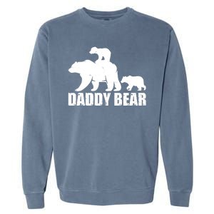 Daddy Bear With Twin Cubs Father's Day Garment-Dyed Sweatshirt