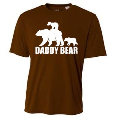 Daddy Bear With Twin Cubs Father's Day Cooling Performance Crew T-Shirt