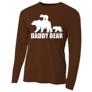 Daddy Bear With Twin Cubs Father's Day Cooling Performance Long Sleeve Crew