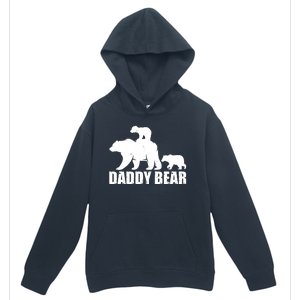 Daddy Bear With Twin Cubs Father's Day Urban Pullover Hoodie