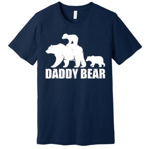 Daddy Bear With Twin Cubs Father's Day Premium T-Shirt