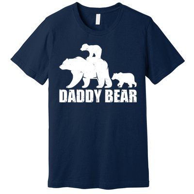 Daddy Bear With Twin Cubs Father's Day Premium T-Shirt