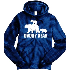 Daddy Bear With Twin Cubs Father's Day Tie Dye Hoodie