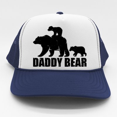 Daddy Bear With Twin Cubs Father's Day Trucker Hat