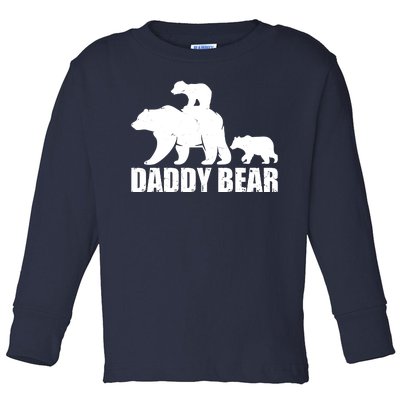 Daddy Bear With Twin Cubs Father's Day Toddler Long Sleeve Shirt