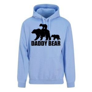 Daddy Bear With Twin Cubs Father's Day Unisex Surf Hoodie