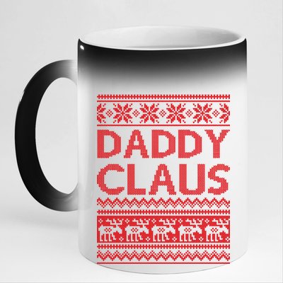 Daddy Claus Ugly Christmas 11oz Black Color Changing Mug