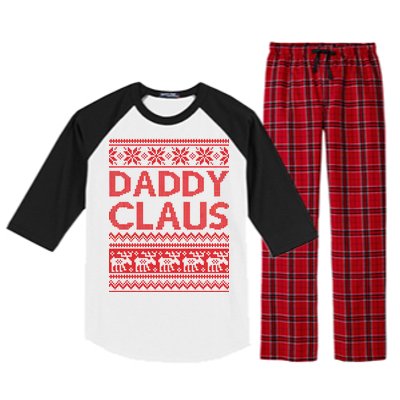 Daddy Claus Ugly Christmas Raglan Sleeve Pajama Set