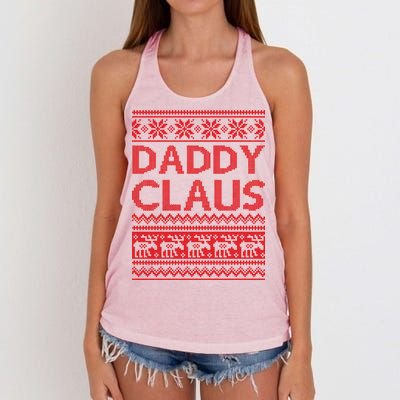 Daddy Claus Ugly Christmas Women's Knotted Racerback Tank