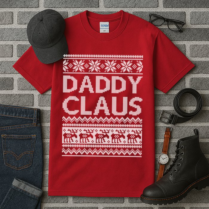 Daddy Claus Ugly Christmas Tall T-Shirt