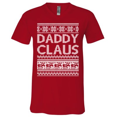 Daddy Claus Ugly Christmas V-Neck T-Shirt