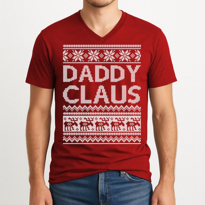Daddy Claus Ugly Christmas V-Neck T-Shirt