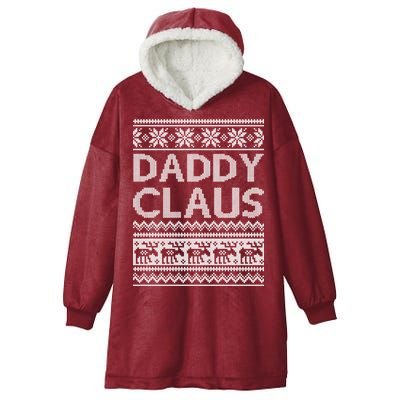 Daddy Claus Ugly Christmas Hooded Wearable Blanket