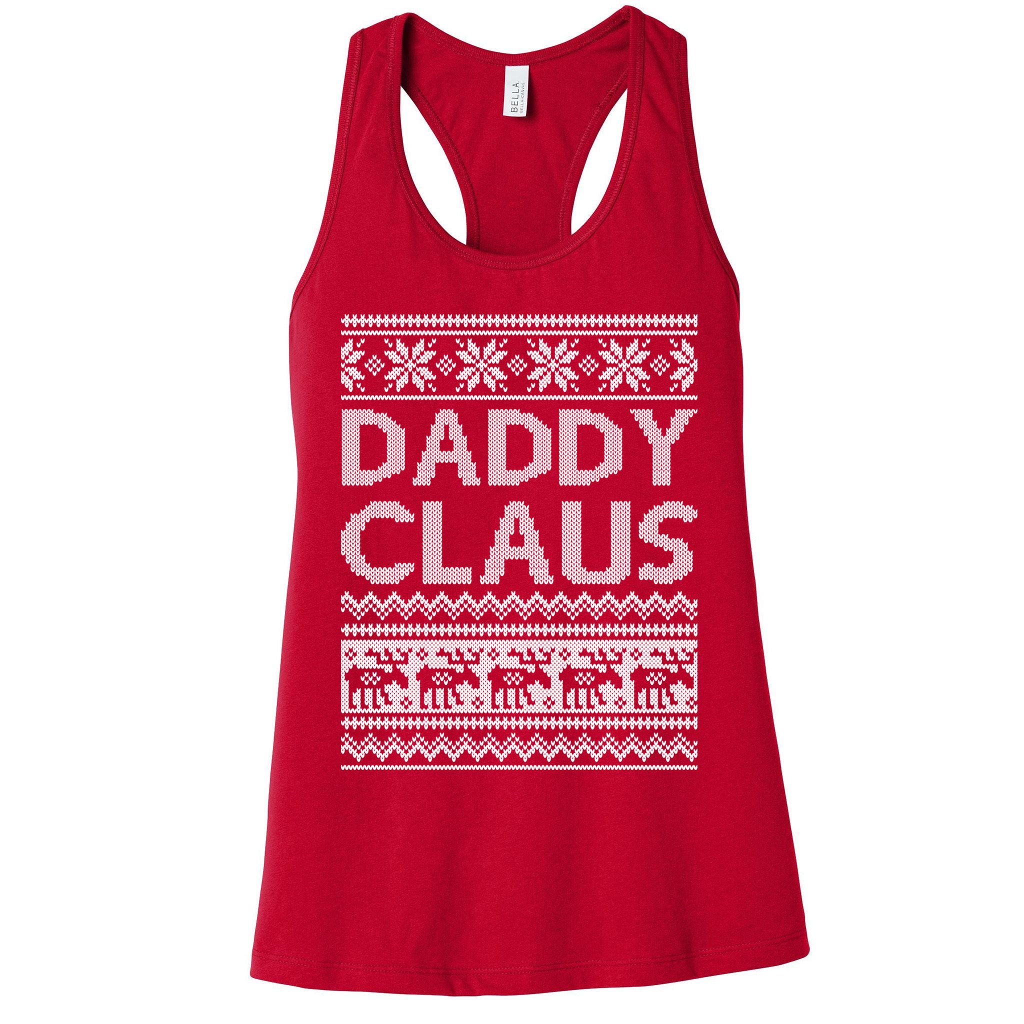 Daddy Claus Ugly Christmas Womens Tank Top