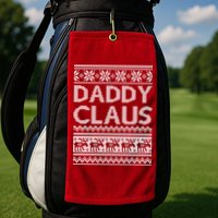 Daddy Claus Ugly Christmas Golf Towel