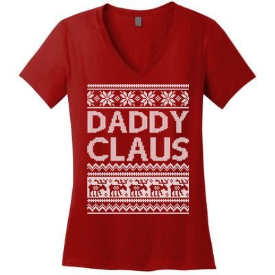 Daddy Claus Ugly Christmas Women's V-Neck T-Shirt