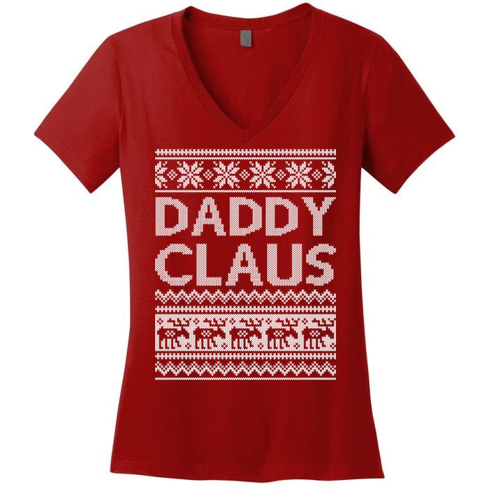 Daddy Claus Ugly Christmas Women's V-Neck T-Shirt
