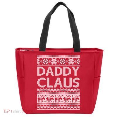 Daddy Claus Ugly Christmas Zip Tote Bag