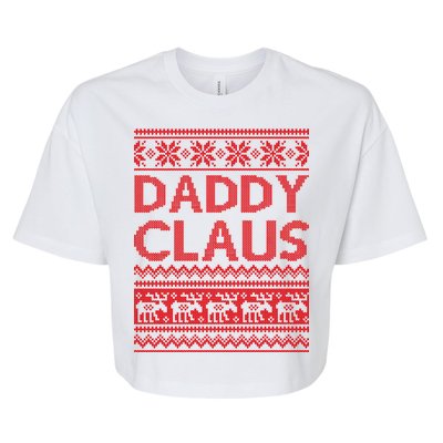 Daddy Claus Ugly Christmas Bella+Canvas Jersey Crop Tee