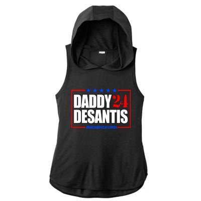 Daddy Desaints Make America Florida Ladies PosiCharge Tri-Blend Wicking Draft Hoodie Tank