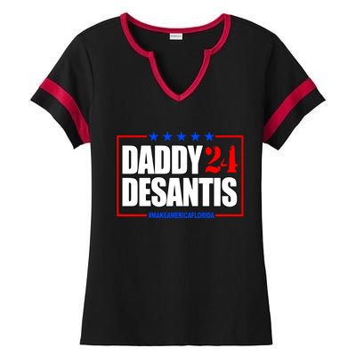 Daddy Desaints Make America Florida Ladies Halftime Notch Neck Tee