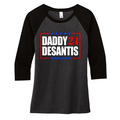 Daddy Desaints Make America Florida Women's Tri-Blend 3/4-Sleeve Raglan Shirt