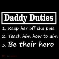 Daddy Duties Be Their Hero Full-Length Apron With Pockets