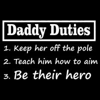 Daddy Duties Be Their Hero Women's Knotted Racerback Tank