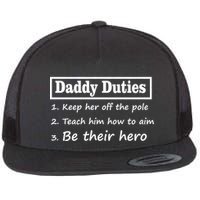 Daddy Duties Be Their Hero Flat Bill Trucker Hat