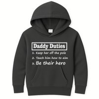 Daddy Duties Be Their Hero Kids Hoodie